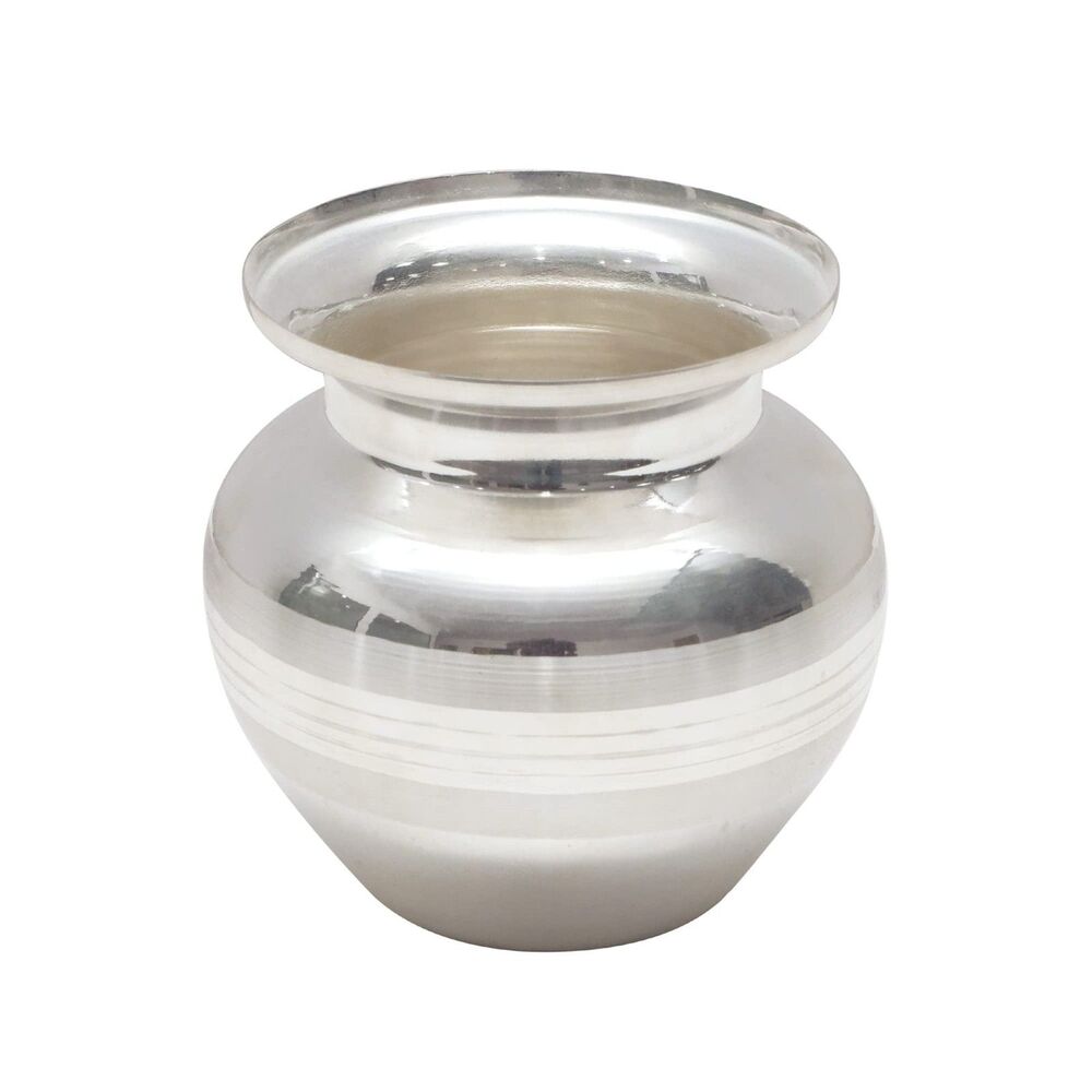 Shubhkart Silver Plated Kalash (Medium) for Festival, Puja